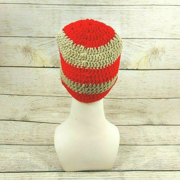 USA Wool Hat Unisex Handmade Knit Winter Warm Beanie Cap Holiday Gift Her & Him - Picture 9 of 10